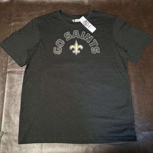 NFL Black 'Go Saints' Short Sleeve Tee
